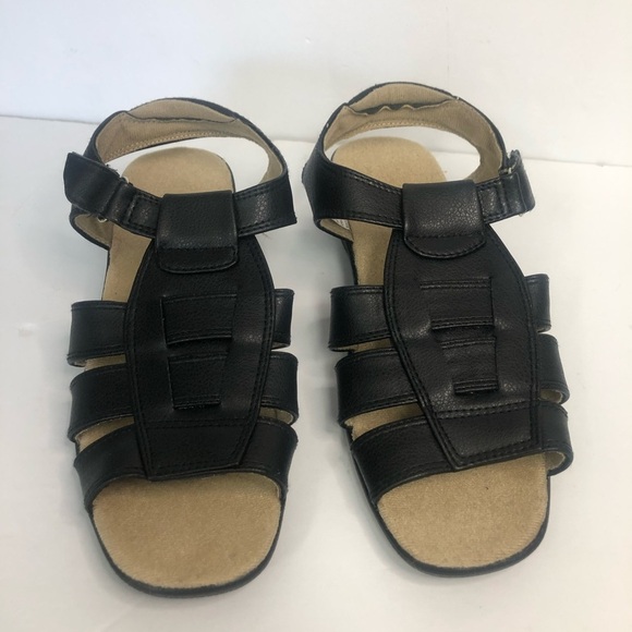 no brand Shoes - fisherman style soft padded insole sandals womens size 10 black